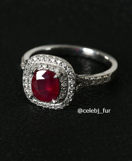 [Jewelry]Ruby with Diamond Ring