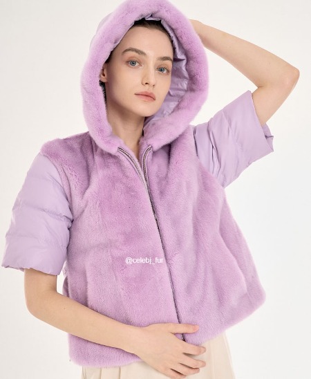 [LOOKBOOK]lilac  half padding  hood Jacket